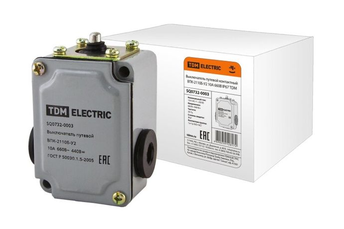 Выключатель путевой контактный ВПК-2110Б-У2 10А 660В IP67 | SQ0732-0003 TDM