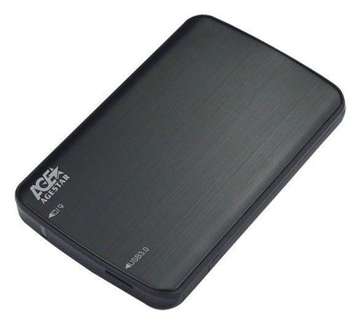 Корпус внеш. для HDD/SSD 3UB2А12 SATA пластик/алюм. черн. 2.5дюйм AGESTAR 729830