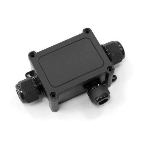 Распределительная коробка 3-вводная IP68 ПА66 40А 450В d5-14 мм 135х81х42 черная | PR08.13148 Промрукав Строитель