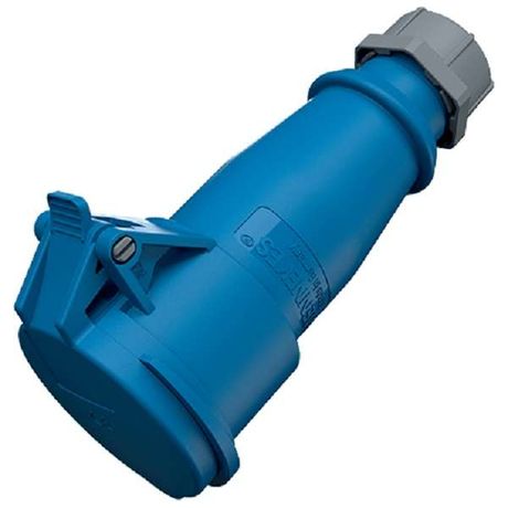 Розетка кабельная AM-TOP 16А IP44 3п 6ч 230В литая винт. клеммы никелир. контакты син. MENNEKES 21877