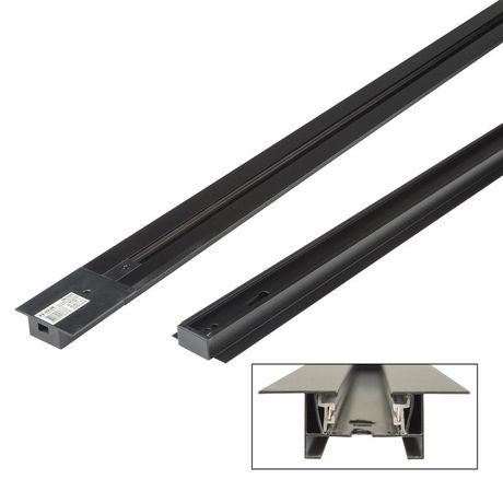 Шинопровод осветительный однофазный L2000 UBX-Q123 RS2 BLACK 200 SET01 тип R встраив. с заглушкой и вводом питания черн. Volpe UL-00007446 Uniel