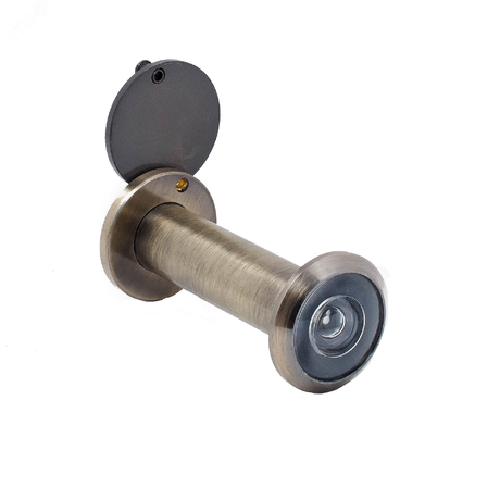 Глазок дверной для металлических и деревянных входных дверей толщиной 60-100мм, АЛЛЮР ГДШ-4 БШт 60-100мм старая бронза - 12436 ПТК