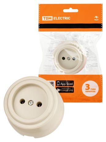 Розетка 2П 10А 250В сл. кость «Виви» | SQ1820-1316 TDM