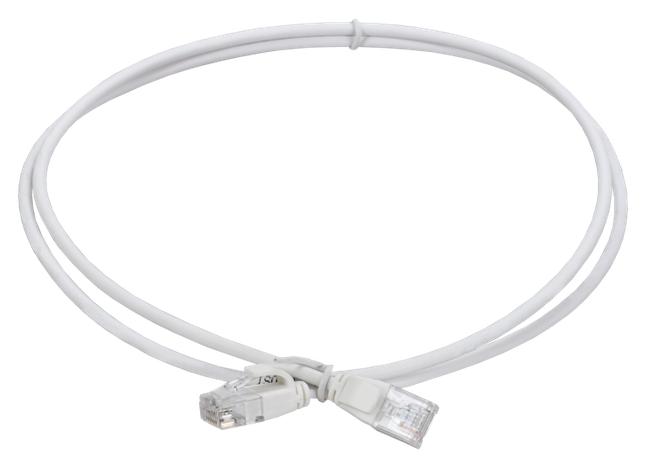 Коммутационный шнур кат.5E UTP LSZH 1,5м slim язычок бел | PC08-C5EUL-1M5-SL-WT ITK IEK