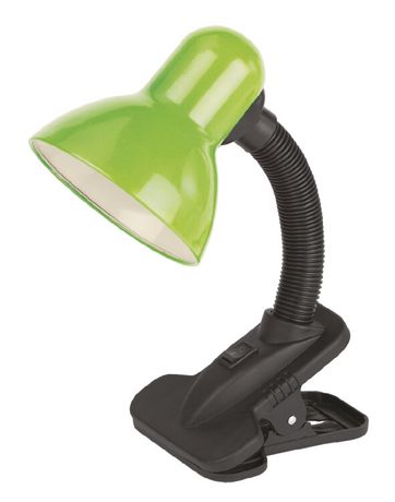 Настольный светильник N-212-Е27-40W-GR на прищепке зелёный | Б0058670 ЭРА
