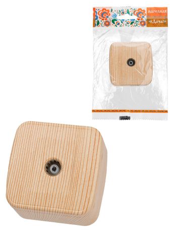 Розетка TВ простая (0-2400 Гц, "мама") открытой установки, IP20 сосна "Дача" Народная | SQ1824-0083 TDM