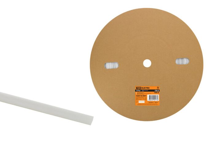 Термоусаживаемая трубка ТУТнг 6/3 белая (100 м/ролл) | SQ0518-0001 TDM