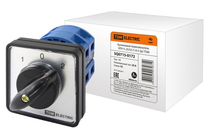 Кулачковый переключатель КПУ11-25/52 (1-0-2 2р) - SQ0715-0172 TDM