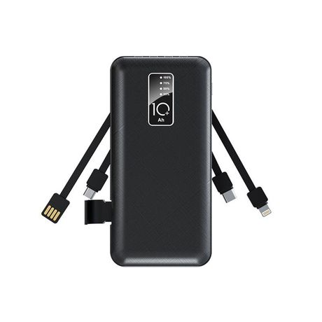 Портативное зарядное устройство Power Bank (аккумуляторная батарея) 10000 mAh, черное | 30-2038 REXANT MEET