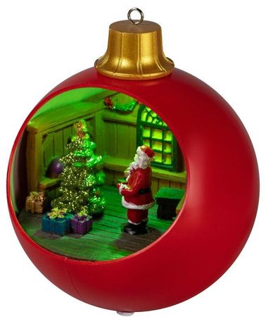 Новогодняя декоративная композиция Шар красный, мультиколор, 3*АА, 15*15*17 см EFIS-S03 - Б0060562 ЭРА