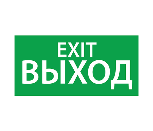 Пиктограмма (наклейка) "ВЫХОД EXIT" (200х100) | 1003100200 АСТЗ Ардатов