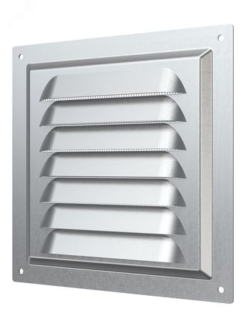 Решетка вентиляционная вытяжная стальная с оцинкованным покрытием 150х150 - 1515МЦ ЭРА 11102