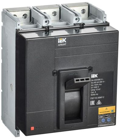 Выключатель автоматический в литом корпусе ARMAT 3P типоразмер N 85кА 800А расцепитель термомагнитный регулируемый - AR-MCCB-3N-085-0800A-ATUC IEK