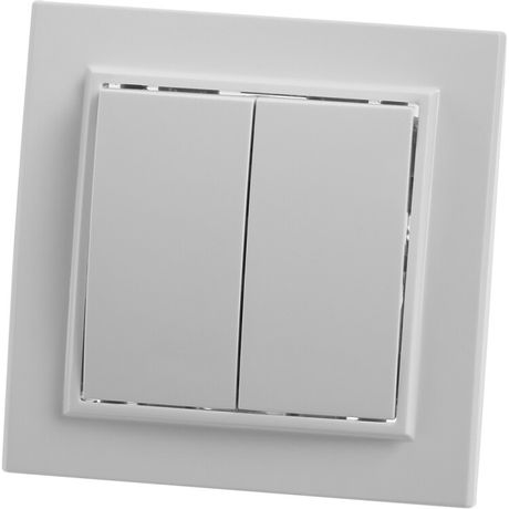 Выключатель 2-клавишный, серия Эрна, белый, - PSW10-9004-01 FERON 39044