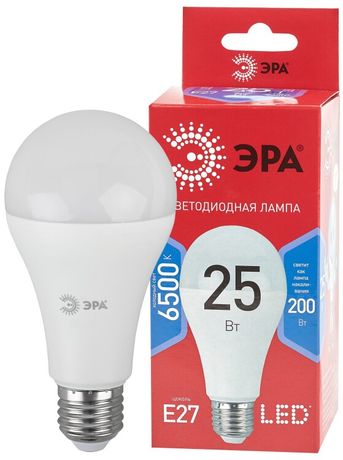 Лампа светодиодная LED A65-25W-865-E27 R (диод, груша, 25Вт, холодный, E27) (10/100/1200) | Б0048011 ЭРА