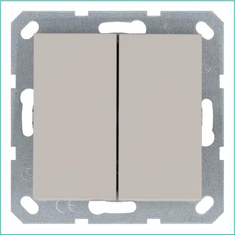 Переключатель проходной 2-кл. 10А IP20 механизм тауп Jasmart G3022T