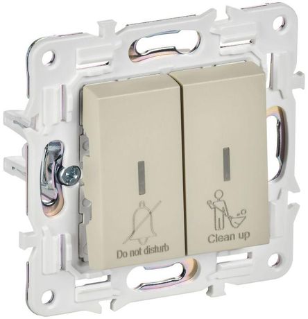 Выключатель 2-кл. SKANDY 10А SK-V16B для отелей с индикацией беж. IEK SK-V20-2-10-K10