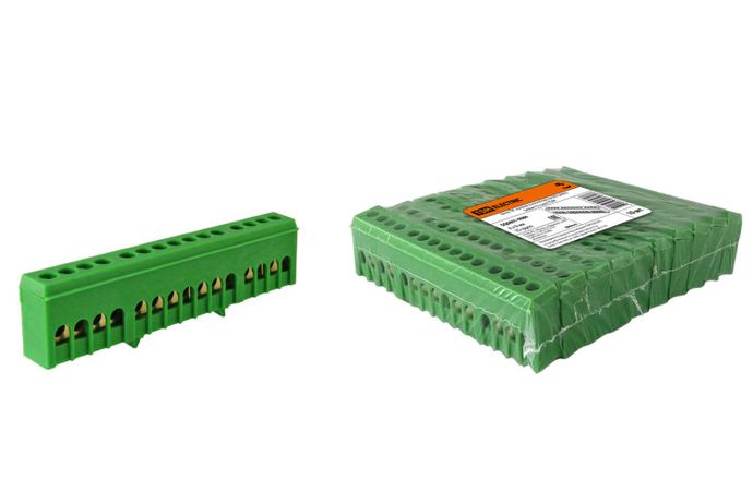 Шина "N" нулевая в изоляторе на DIN-рейку 6x9мм 15 групп | SQ0801-0084 TDM