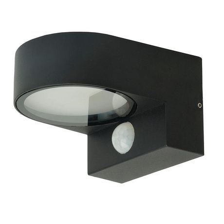 Светильник садово-парковый, 230V GX53, DH1202, черный с датчиком освещенности/движения (на стену) | 51327 FERON DH1202