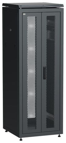 Шкаф напольный сетевой 19' LINEA N 33U 600х600мм передняя распашная перфорированная дверь задняя черный - LN05-33U66-2PP IEK