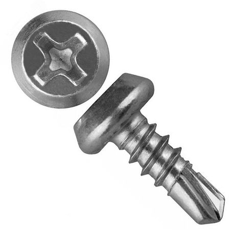 Саморез металл/металл 3.5х11 сверлоконечный цинк 100 шт - screw-MM-3.5x11s-100 Крепдил-Фасовка арт. screw-MM-3.5x11s-100