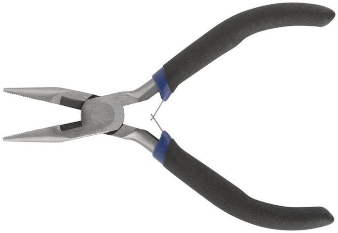 Тонконос "мини" син ручки 125мм MOS 51684М