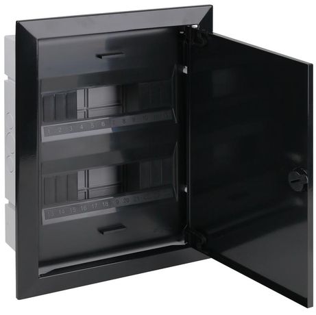 Щиток СП Тусо 24мод. с метал. двер. 430х325х103мм черн. Ruvinil 68124МЧ TYCO