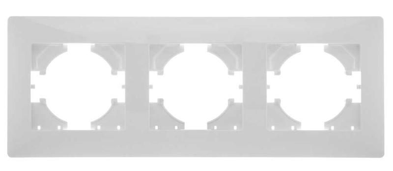 Рамка 3-м Bravo бел. матов. GUSI С1030-041