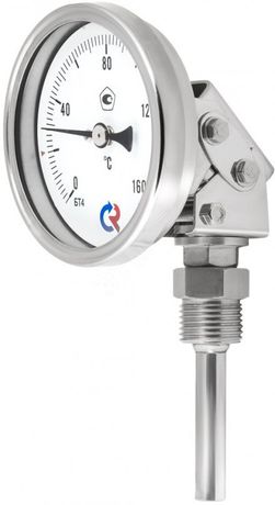 Термометр биметаллический коррозионностойкий универсальный откидной корпус БТ-54.220 0-300C 1/2' шток 250 мм, кл.1.5 - 00000023987 РОСМА