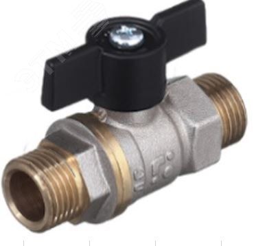 Кран шаровой 11Б27П1 Ду15 А32/1 НН бабочка никель PN40 - БАЗ.А32.1.15 НЛМ.PN40