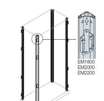 Стойка каркаса шкафа с петлями H=2000(4шт) | EM2000 ABB