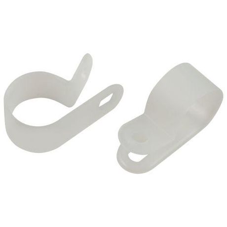 Скоба кабельная нейлоновая под винт 16 мм NO-225-266 белая 50 шт - Б0066618 ЭРА