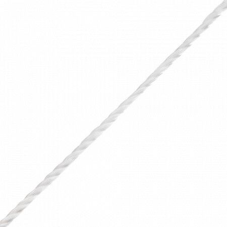 Шнур витой трехрядный ПП 5 мм, белый, 20 м | 139985 Tech-KREP