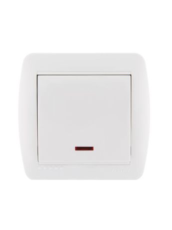 Выключатель 1-кл. ОП Demet 10А IP20 с подсветкой бел. LEZARD 711-0200-111
