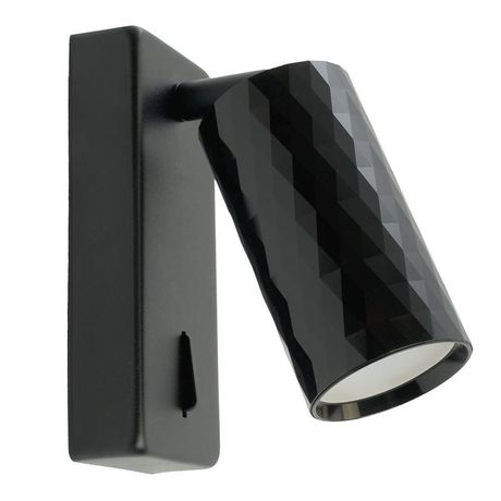 Светильник ДБО GU10 без лампы наклонный с выключателем черный - ML1880 48672 FERON