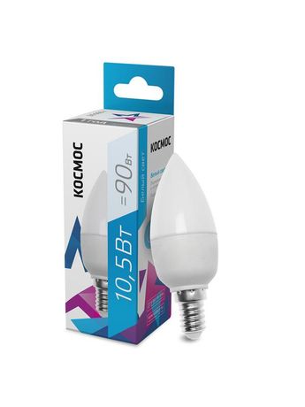 Лампа светодиодная LED 10.5Вт CN 220В Е14 D37х99 4500K белый 840 лм Космос - LkecLED10.5wCNE1445