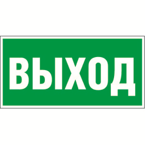 Пиктограмма (Пластина) Выход 300х150 | BL-3015.E22 Белый Свет BS a12540