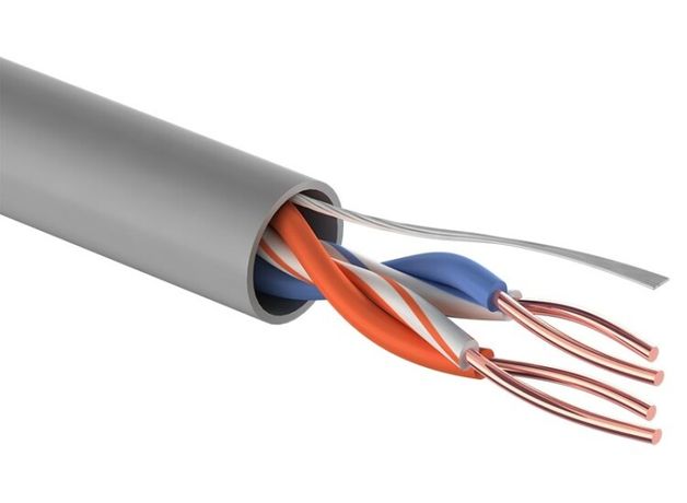 Кабель витая пара PROconnect UTP 2PR 24AWG CCA CAT5e PVC серый бухта 305 м - 01-0022-3 MEET