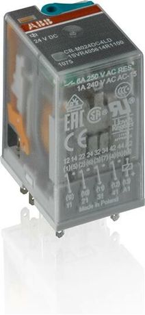 Реле промежуточное CR-M220DC4L 6А =220В 4ПК CR-M c индикацией без розетки - 1SVR405613R9100 ABB