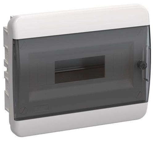 Корпус пластиковый встраиваемый на 12 модулей ЩРВ-П-12 IP41 черная прозрачная дверь TEKFOR | TF5-KP12-V-12-41-K01-K03 IEK