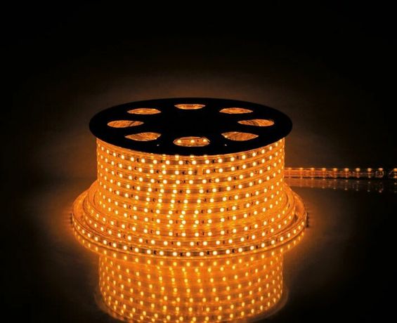Лента светодиодная LS704/LED-RL 60SMD(2835)/м 4.4Вт/м 220V IP65, длина 100м, желтый | 26240 FERON