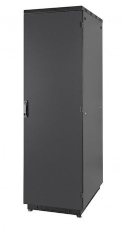 Шкаф Racknet S3000 47U 600 x 800, передняя дверь металлическая одностворчатая, задняя черный - 60F-47-68-30BL Eurolan