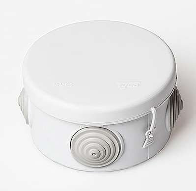 Коробка распределительная для о/п, D=80мм, Н=50мм (белая) | 67025Б Рувинил TYCO