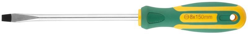 Отвертка ''Контур'', CrV сталь, прорезиненная ручка 8х150 мм SL - 55208 РОС
