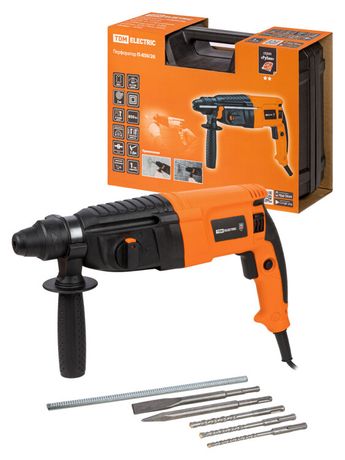 Перфоратор П-850/26, 850 Вт, 0-1150 об/мин, 0-5300 уд/мин, 3 Дж, патрон SDS-Plus, кейс, "Рубин" | SQ1087-0103 TDM