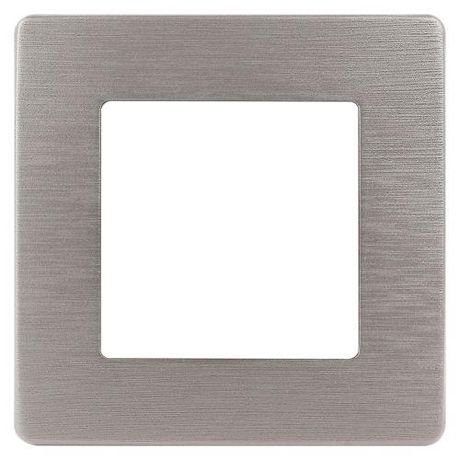 Рамка для розеток и выключателей Серия 12 12-5101-16 на 1 пост, Сатин, титан | Б0065745 ЭРА
