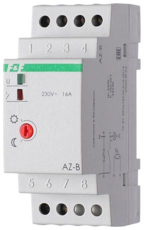 Фотореле AZ-B (выносной герметичный фотодатчик IP65 монтаж на DIN-рейке 2 модуля 230В 16А 1НО IP20)(аналог ФР-7Е) F&F EA01.001.009 Евроавтоматика