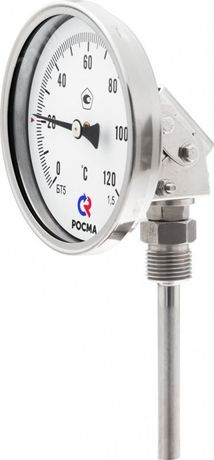 Термометр биметаллический коррозионностойкий универсальный БТ-54.220 -30-50С 100 мм 1/2 кл.т. 1.5 - 00000002743 РОСМА