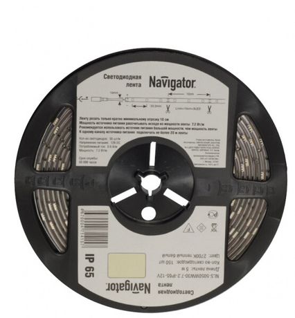 Лента светодиодная NLS-5050WW60-14,4-IP20-12V R5 14,4Вт 12В 2700К IP20 5м | 71426 Navigator 18211