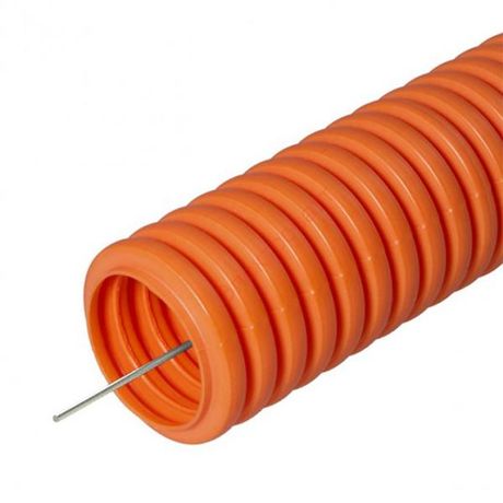 Труба гофрированная ПНД тяжелая d40мм с протяжкой оранж. (уп.25м) Урал Пак ГФ-1110240-025 У.ПАК